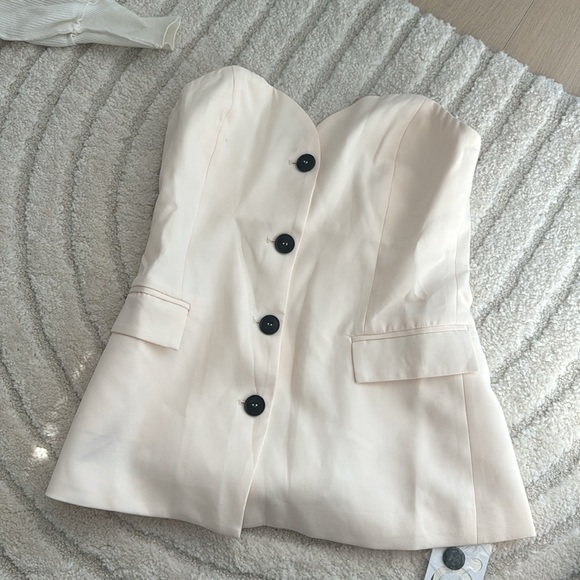 NWT Sweetheart Button Up Tube Top COMMENSE - Picture 8 of 11